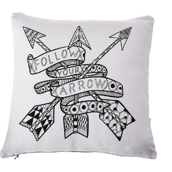 Decorative Throw Pillow - Follow Your Arrow - Primitives by Kathy - 14 inch NWT